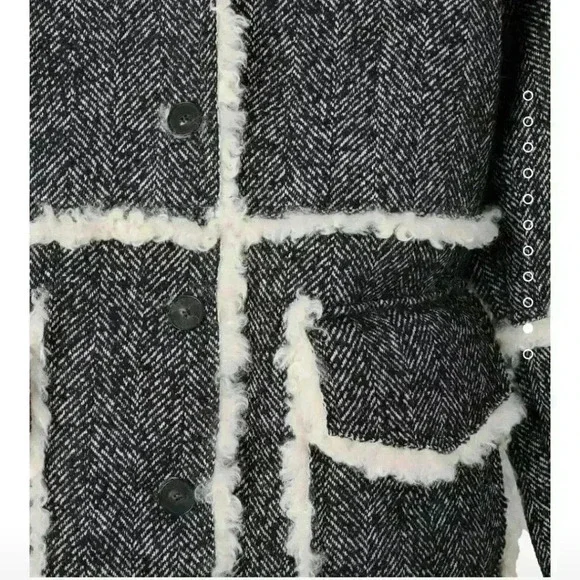 NWT Rare Zara SRPLS Shearling Coat XS